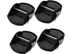 Conjunto De 4 Peças Calços Estabilizadores Pretos Polipropileno Para Autocaravanas,macaco...