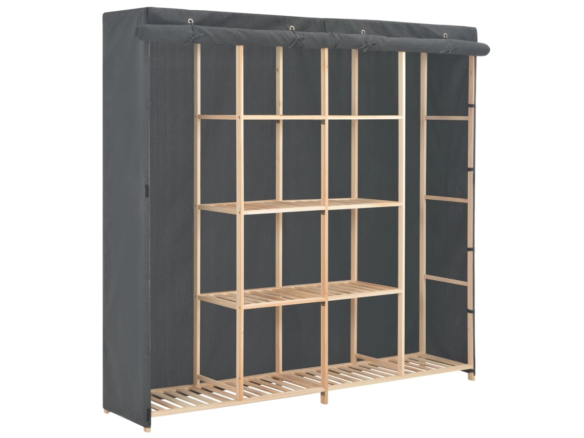 Conjunto 1 Wardrobe, Wardrobes Vidaxl Cinzeto Tecido (n/a)