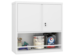 Armário De Aço Ajustável 2 Portas, Prateleiras, Para Cozinha, Sala E Escritório, Resistente E Espaçoso.
