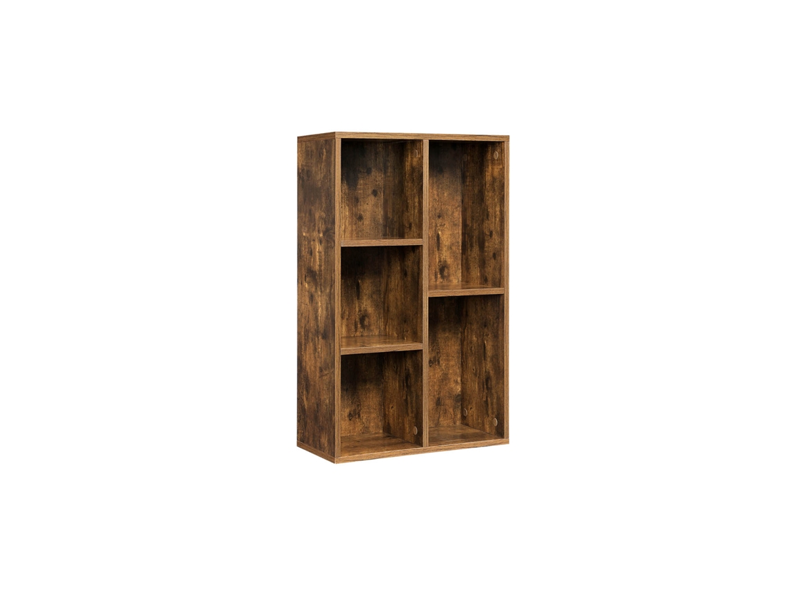 Librería Versátil De 5 Compartimentos 50x24x80 Cm - Marrón Rústico