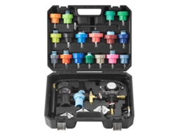 28 Pcs Kit de Testador Universal Pressão Refrigerante e Substituição Radiador Adaptadores Bomba Manual Tampas Caixa Ferramentas Teste Codificada por