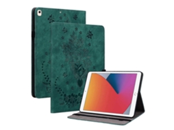 Capa de couro inteligente Webake para tablet com padrão de borboleta e rosa