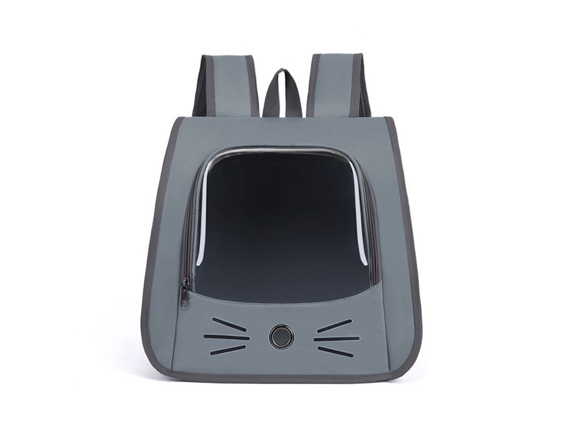 Mochila para Animais de Estimação, Portátil, Cinza AQUAFORGE