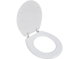 Assento De Sanita Com Tampa Design Simples Mdf Vidaxl Branco