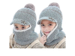 2026 gorro Balaclava para Niños Y Niñas Con Capa Gruesa de Lana, Calientito, Protector Del Cuello Y Antiviento, para 2 5 Años