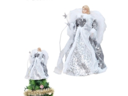 Enfeite De Natal De Anjo Prateado Com Asas Para Decoração De Natal Olysi Shop