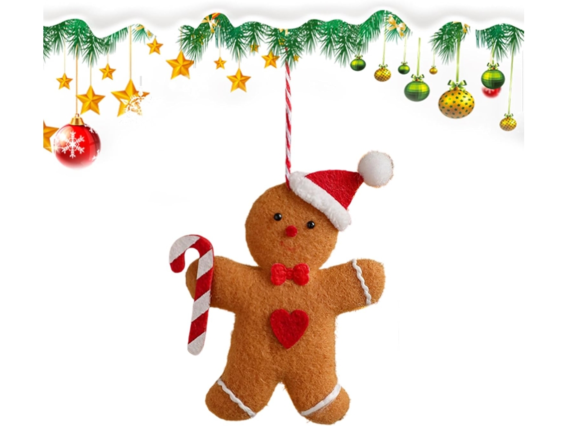 Enfeite De Natal Homem De Gengibre Decoração Festiva Reutilizável |