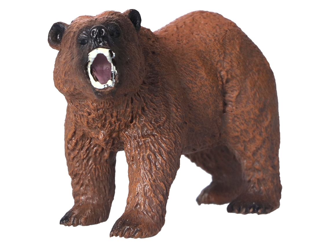 Mali modelo de Urso Marrom Brinquedo de Ação Simulado Selva Animal com Pvc para Crianças 3+