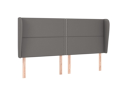 Headboard, Headboards Vidaxl Cinzeto Couro Artificial (203 X 23 X 118/128 Cm)