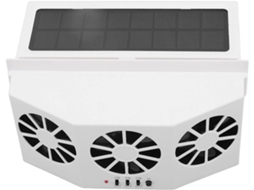 Ventilador De Carro Vbestlife, Ventilador De Carro Movido A Energia Solar Com 3 Ventiladores Para Resfriamento Amplo