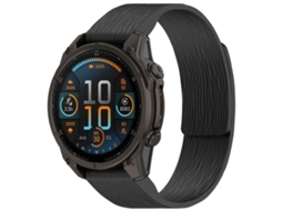 Bracelete para Garmin silicone magnético listras verticais e liberação rápida preta XIAOMOYU