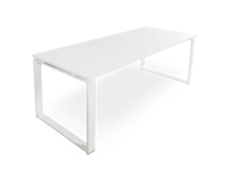 Mesa de quadro fechado. 180x80cm. Branco. OFILIKE