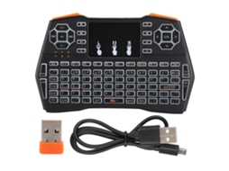 Aetheria teclado Sem Fio Mini Qwerty com Touchpad e Iluminação Led I8 Plus 2.4ghz
