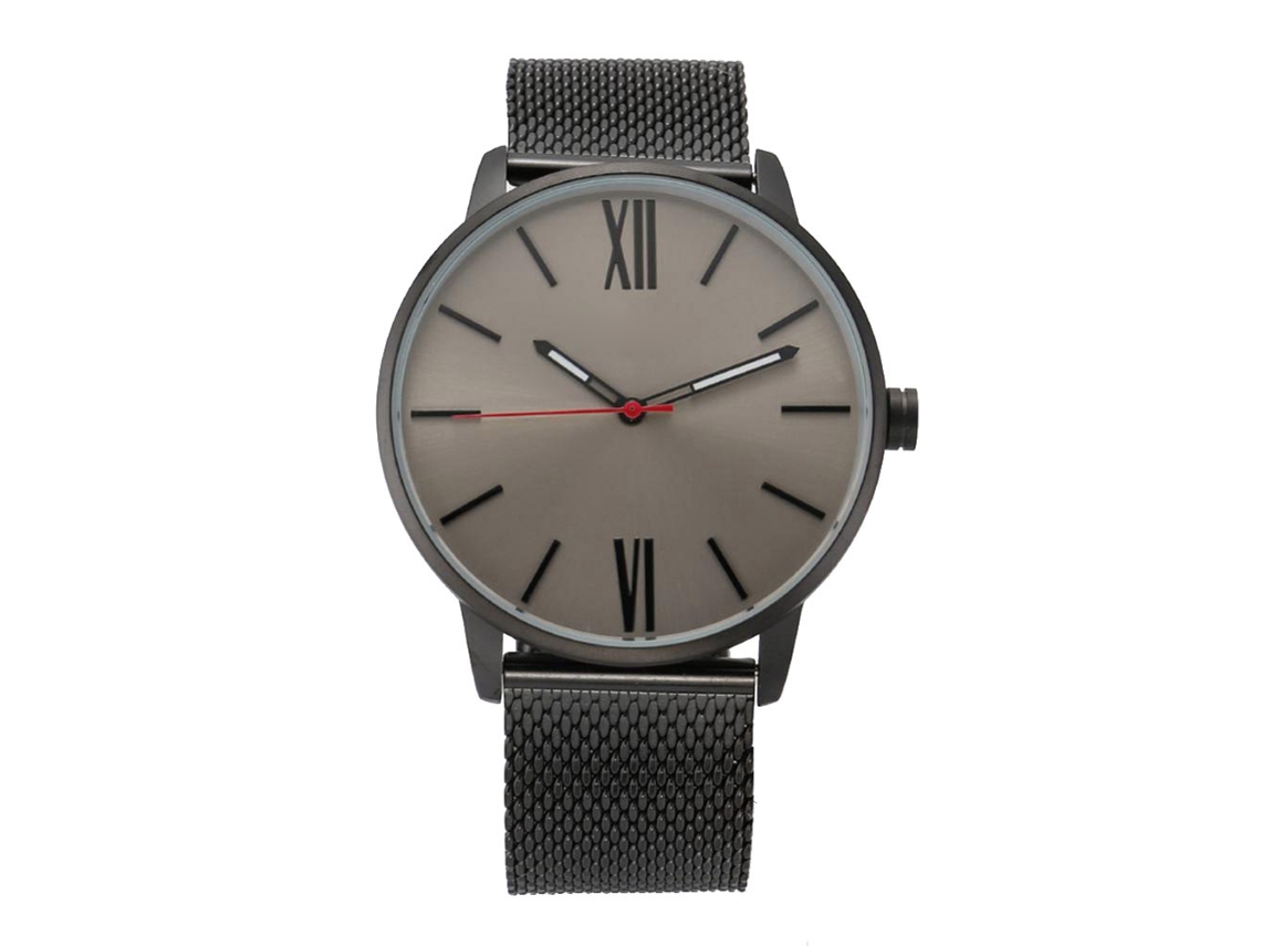 Reloj Hombre De Acero Resistente Al Agua Cuarzo Analógico Dial Redondo (4)