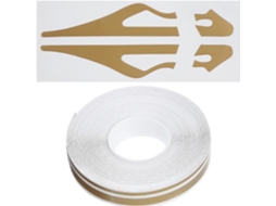 Adesivo Delicado De Papel Dourado Para Carro Com Decoração De Listras