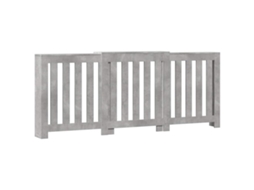 Radiator Cover, Radiator Covers Vidaxl Cinzeto Madeira Processada (205 X 21.5 X 83.5 Cm)