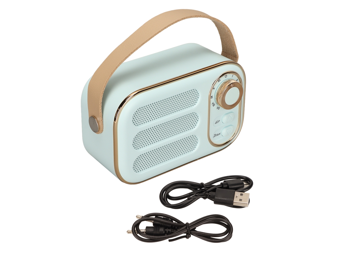 Altifalante Bluetooth LAXISCREED Stereo Vintage Bateria Integrada