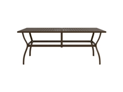 Mesa de Jardim 190x80x72 Cm Aço Castanho MAISON EXCLUSIVE