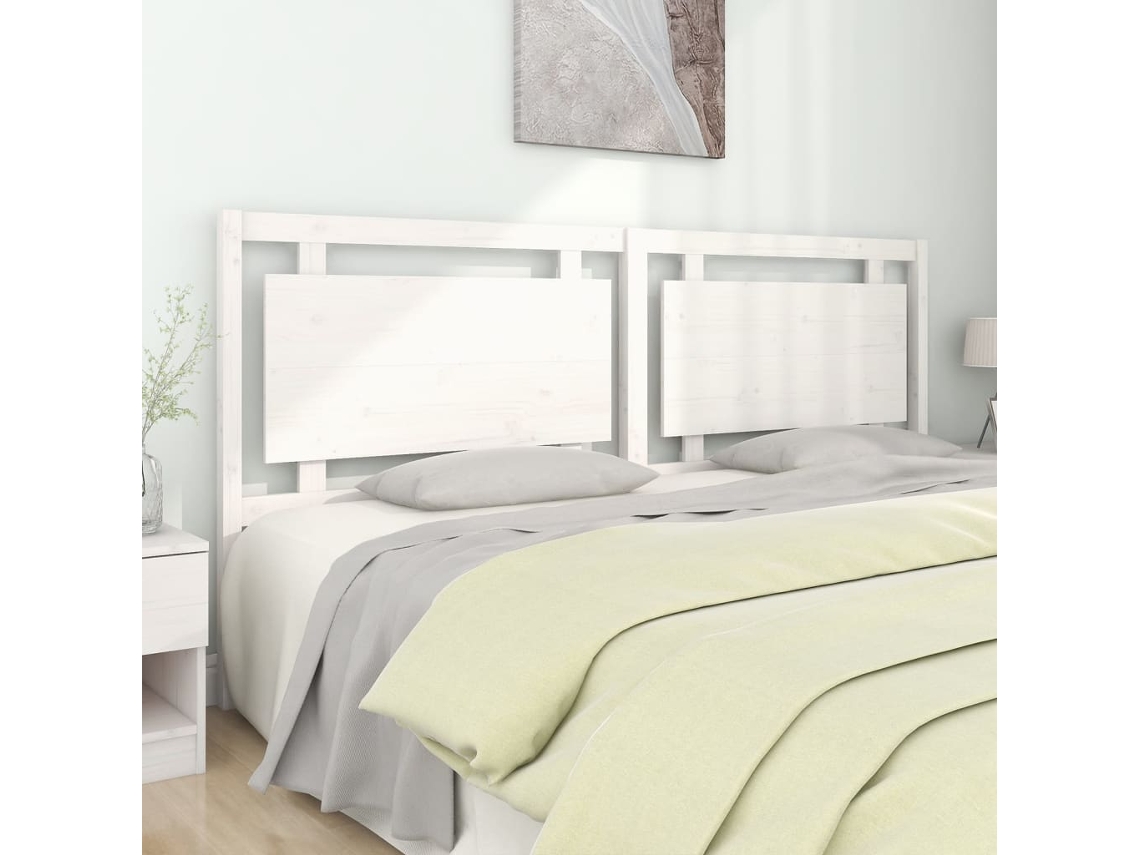 Cabecero 205,5x4x100 cm Madera Maciza de Pino Blanco