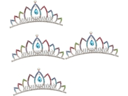 Coroa De Noiva De 4 Peças Com Strass, Acessório De Cabelo Elegante Para Festas E Casamentos.