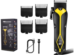 Máquina de cortar cabelo elétrica recarregável, ajustável em 4 níveis, corta,