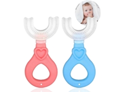 Escova de Dentes em Formato U, com Corpo Inteiro, Ideal para Bebês, Silicone Massagem. GOKOCO