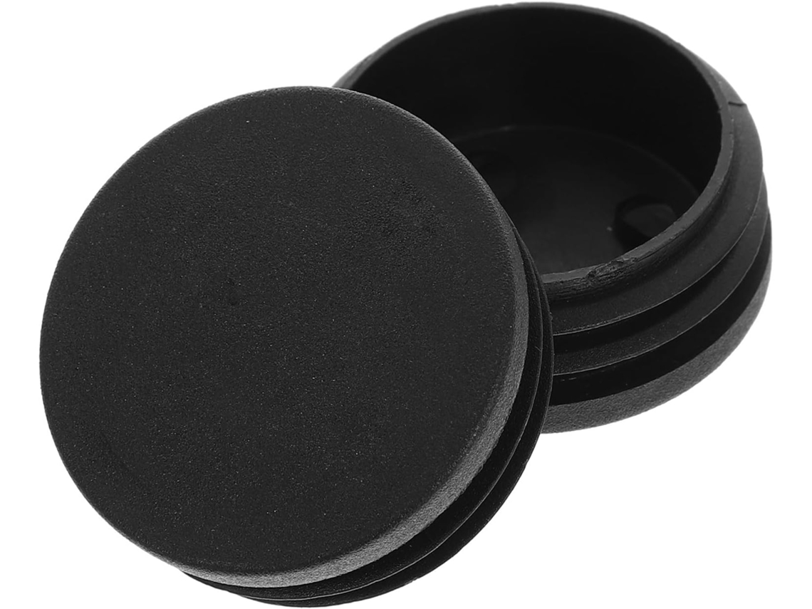Conjunto De 16 Tampas Redondas Em Abs Para Tubos Cadeiras, Pretas, Com Design Rosqueado E Estrutura Reforçada, Ideais