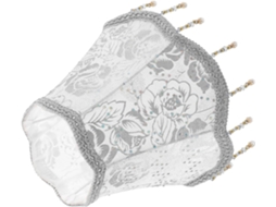 Elegante Candeeiro de Mesa Vintage em Tecido Prateado. SFUSHOS