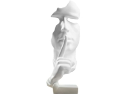 Estátua de Resina Nova Line Estilo Nórdico, Branca, Decorativa para Sala e Escritório