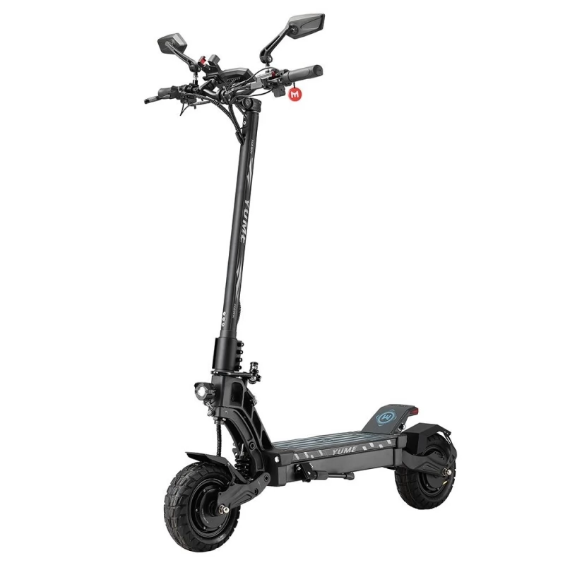Scooter elétrica dobrável Yume Hawk, pneus off-road sem câmara de 10' x 3,15', 2 motores de 1200 W, bateria de 60 V e 22,5 Ah