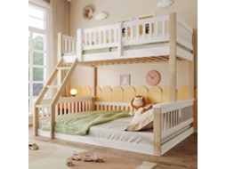 Beliche 90x200+140x200 Escada Grade Branco Natural