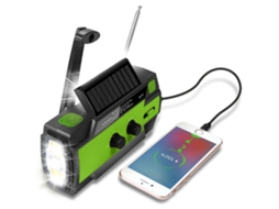 Guardião Portátil: Rádio Am/fm, Energia Solar e Manivela, Carregador de Smartphone, Lanterna AQUAFORGE