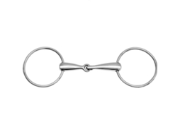 Aço Inoxidável Bridões Sólidos com 22 Mm 2 Grande Argolas Prateado 135 Mmfeeling
