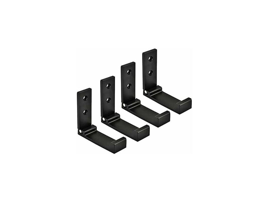 Conjunto De 4 Ganchos Dobráveis Para Roupas, Ideais Para O Casa De Banho (pretos)