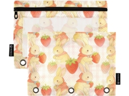 Pacote Com 2-sacos Transparentes Janela Cadernos De 3-argolas