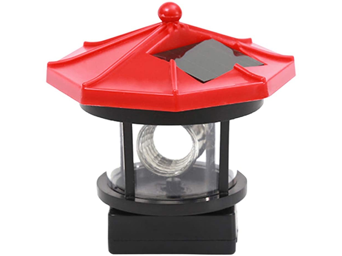 Farol rotativo LED solar para jardim decorativo luz externa econômico | S/MARCA