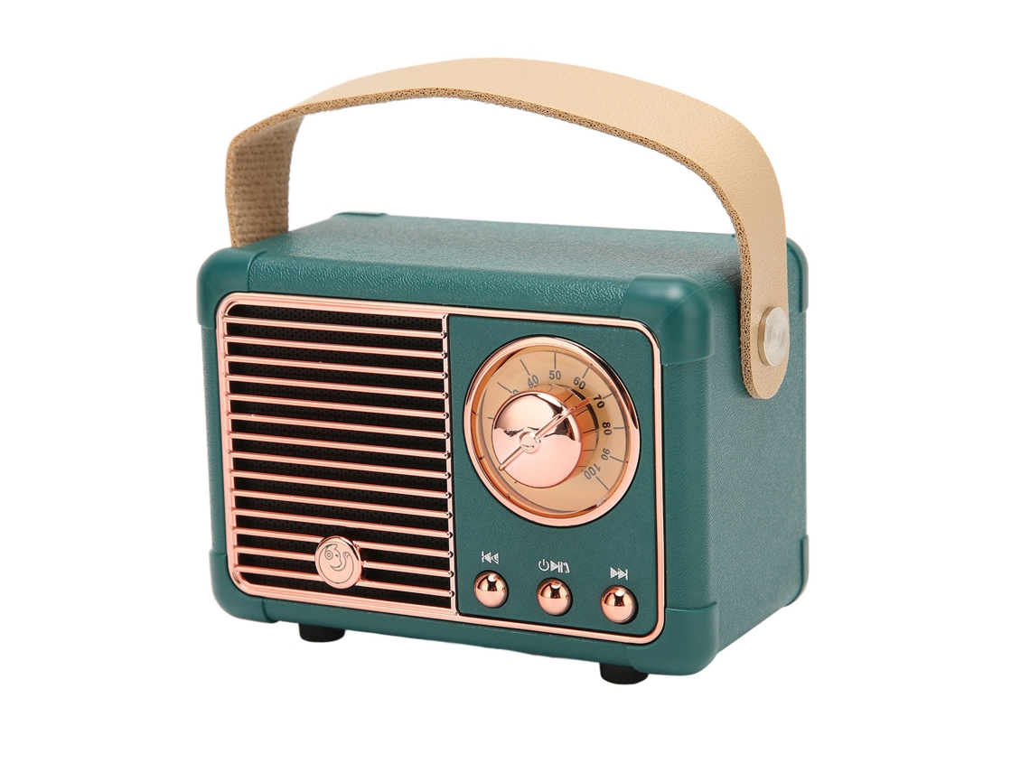 CAIXA DE SOM Bluetooth Mali Retrô Vintage com Carregamento Rápido, Baixo Consumo