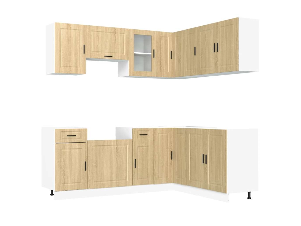 Conjunto 11 Armário de Cozinha Conjunto Porto VIDAXL Sonoma Carvalho