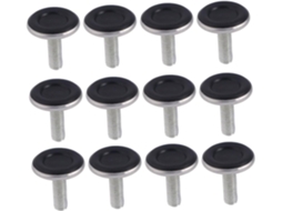 Tofficu 12 Peças M8x25mm Niveladores De Móveis Ajustáveis Com Porca, Base Preta Reforçada Para Pés De Armário, Mesa E