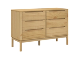 Drawer Cabinet, Drawer Cabinets Vidaxl Marrom Madeira De Pinho (n/a)