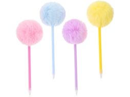 Canetas Esferográficas Villcase Pompon, Design Ergonômico Com Ponta
