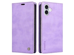 Yikatu Yk-006 Para Iphone 16 Plus Capa Magnética De Couro Com Absorção Automática