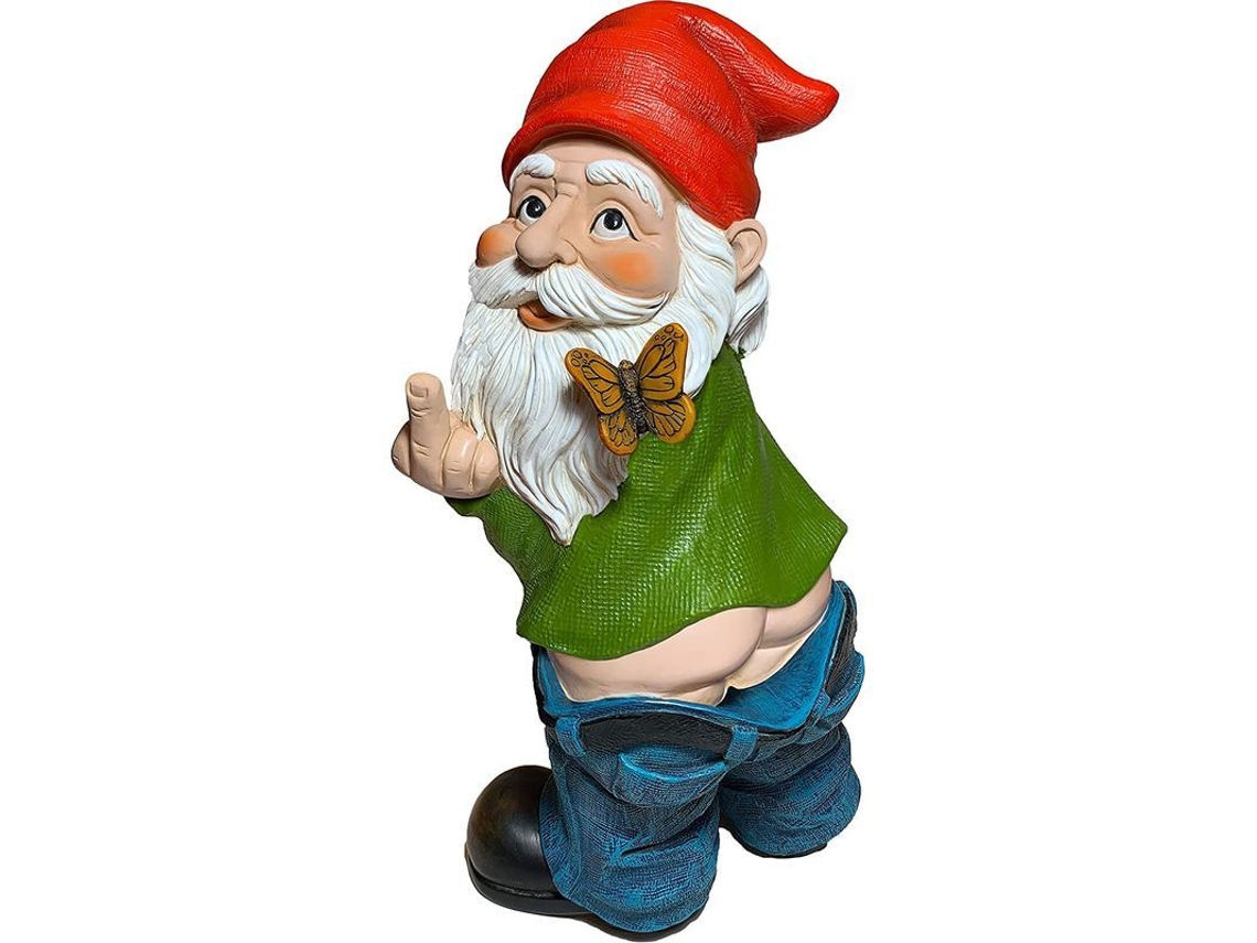 Estátua de gnome para jardim decorativo externo ou interno de alta qualidade | S/MARCA