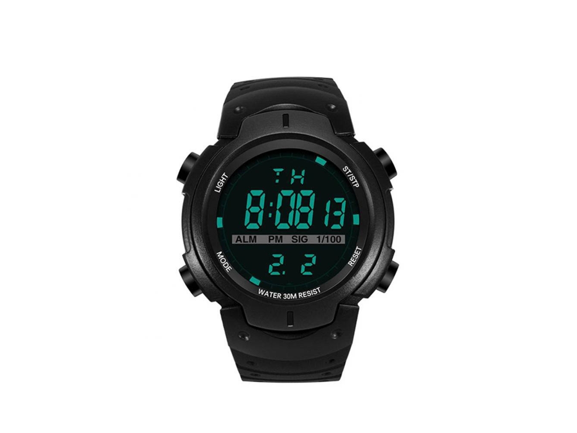 Reloj Electrónico De Pulsera Sanda Moderno Simple Luminoso Negro