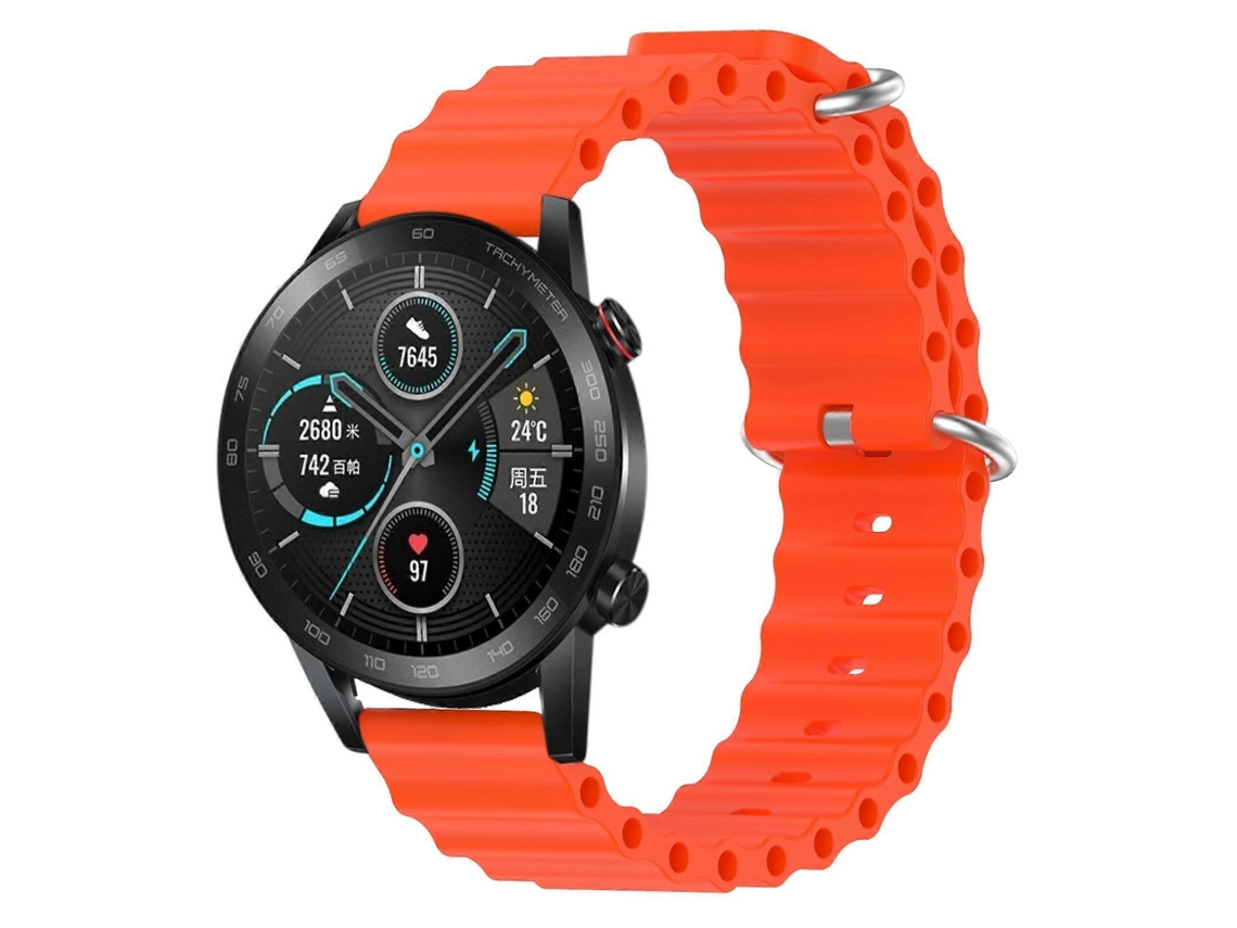 Pulseira De Silicone Sólida Estilo Oceano Para For Honor Magic Watch 2, 46 Mm X 22 Mm.