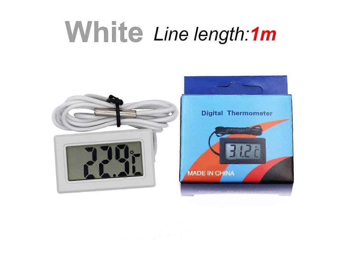 Mini Tacha Digital Com Sonda Impermeável Display Lcd Higrômetro Sensor Medidor De Umidade Interior Frigorífico Instrumento De Medição