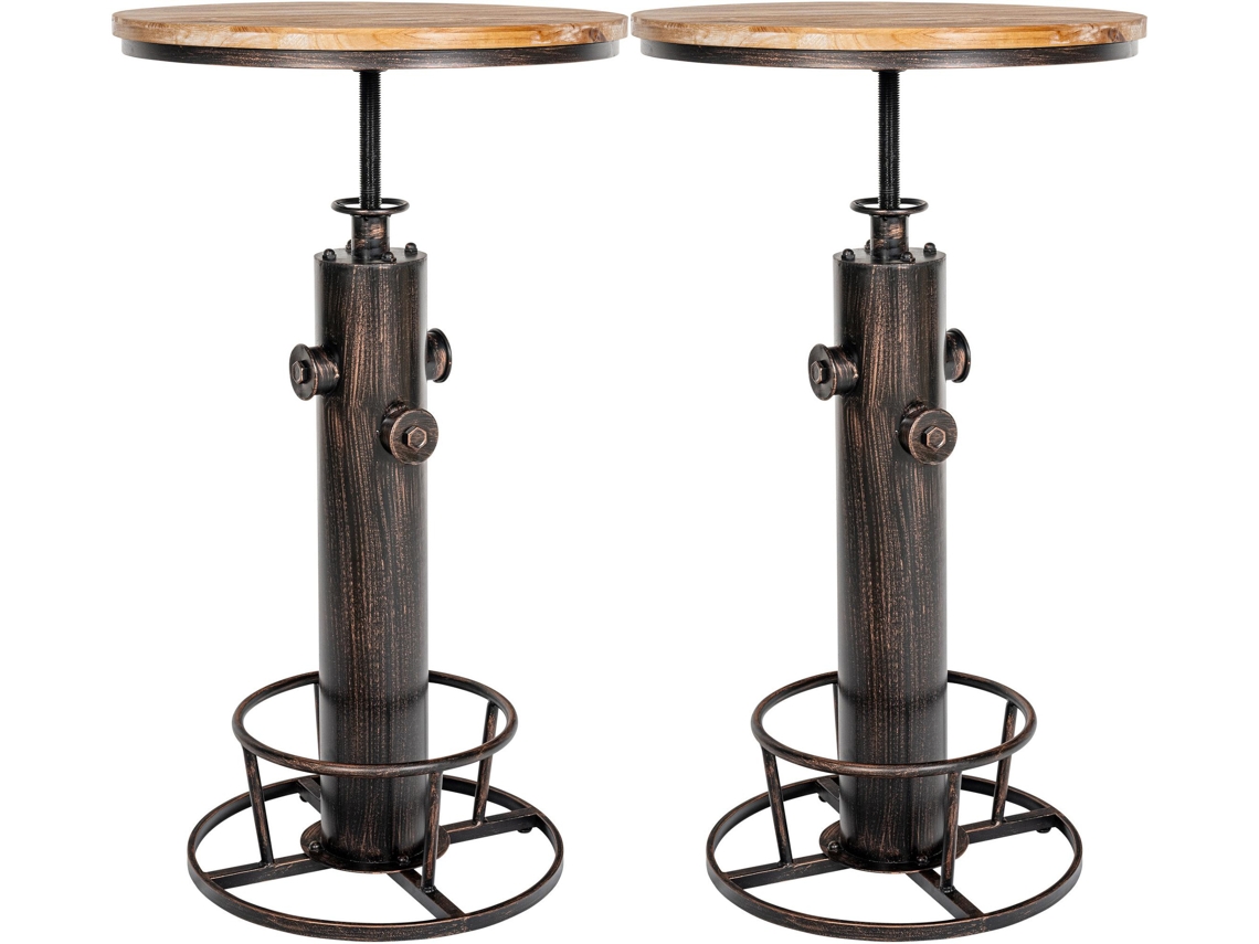 Conjunto De 2 Mesas De Bar Ruhr Bronze