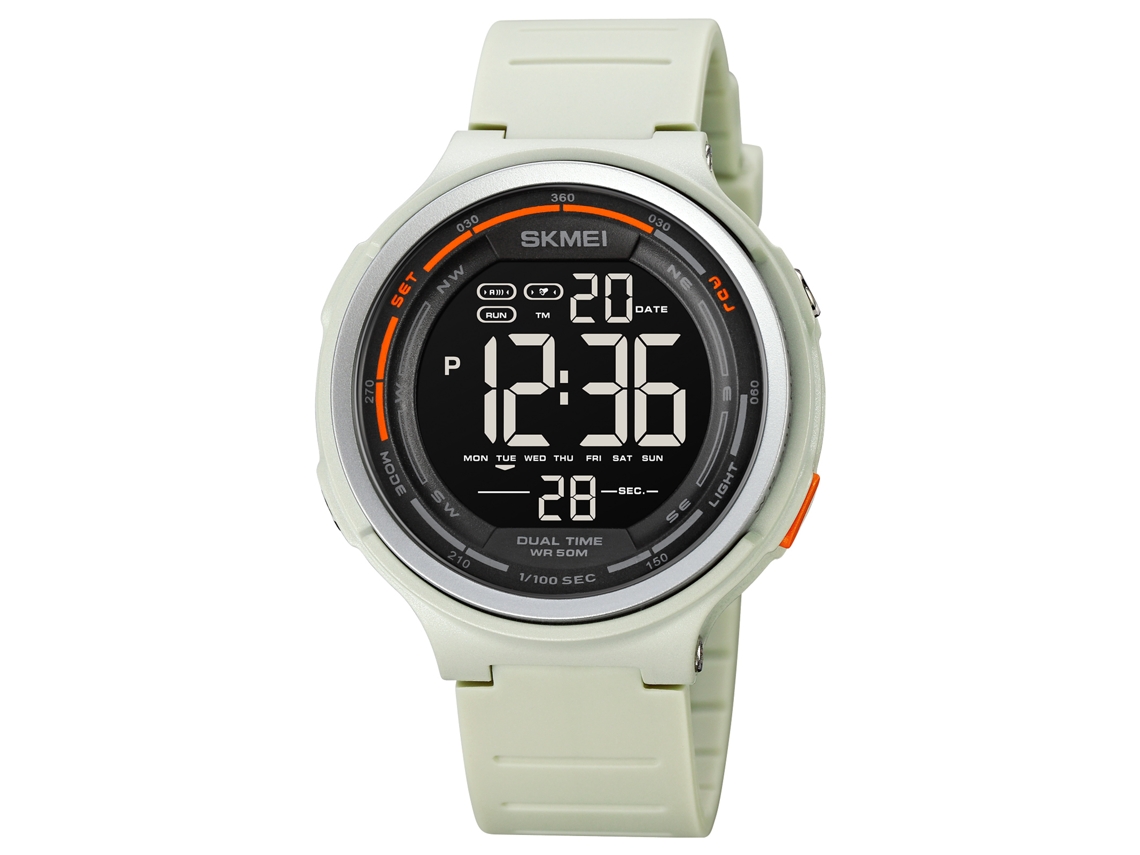 Reloj Digital Skmei Hombre Mujer 50m Wr Luz Trasera Cronómetro Alarma Cuenta Regresiva