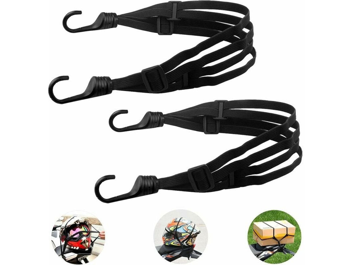 Peças Cinta Mala Com Duplo Gancho Para Moto, Porta Malas Elástico Com Tensionador Ajustável, Acessório Para Mala De Moto (60 90 Cm)