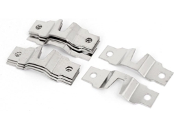 Conjunto de 10 Ganchos Duplos para Pendurar Roupas, Cor Prata, 48 Mm X 15 5. CHABERLU
